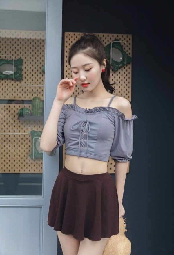 Mina_Swimsuit_兩件式韓版分體露膊泳衣_Mina_Closet