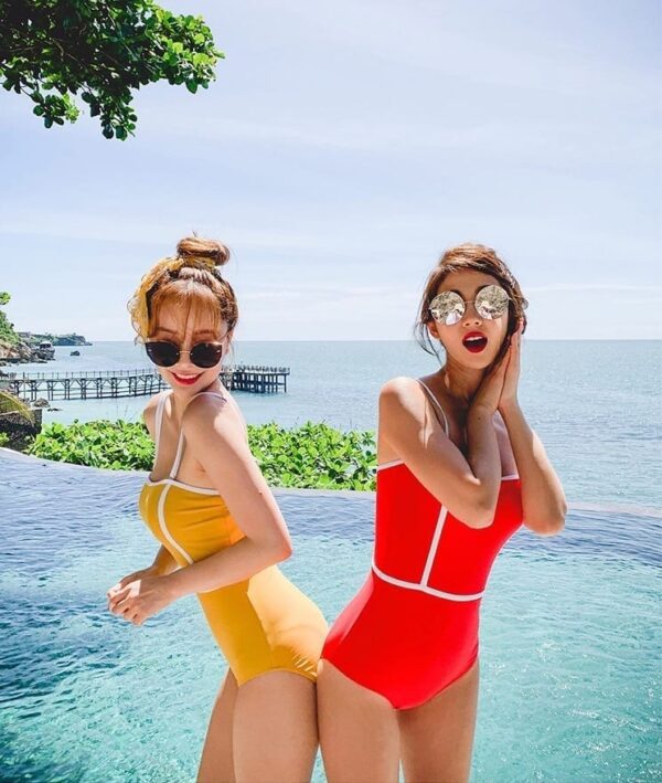 Mina_Swimsuit_韓版夏日繽紛連體露背泳衣_Mina_Closet