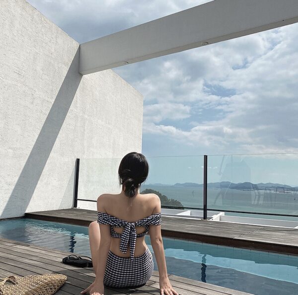 Mina_Swimsuit_格子露背高腰分体泳衣_Mina_Closet